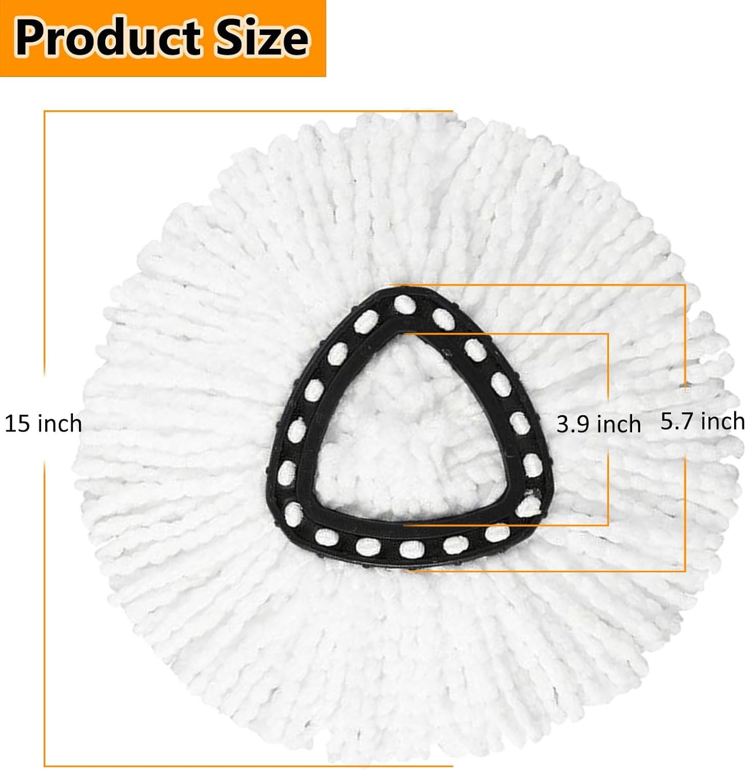 YEAZHEN 12-Pack Microfiber Spin Mop Replacement Heads