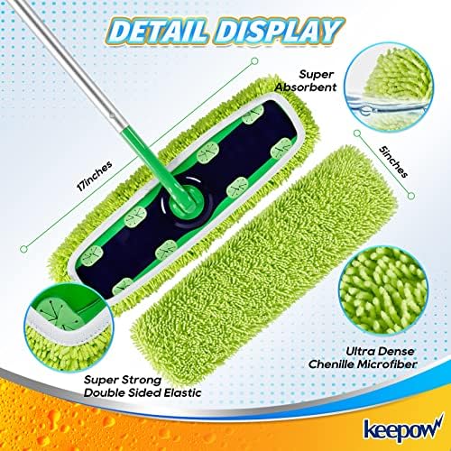 KEEPOW Reusable XL Mop Pads 4 Pack