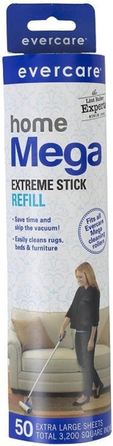 Evercare Mega Large Surface Roller Refill 50 Sheets 6 Pack