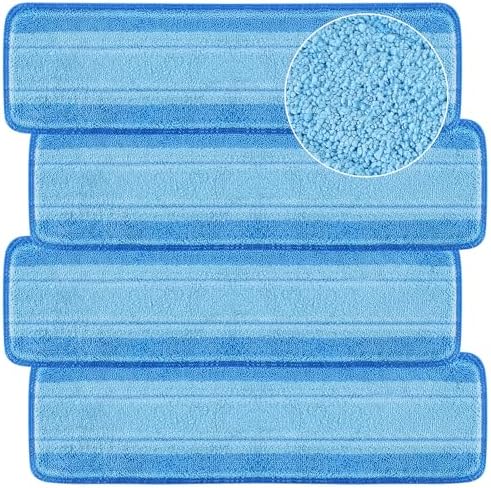 4 PCS Microfiber Mop Pads for Hardwood Floors