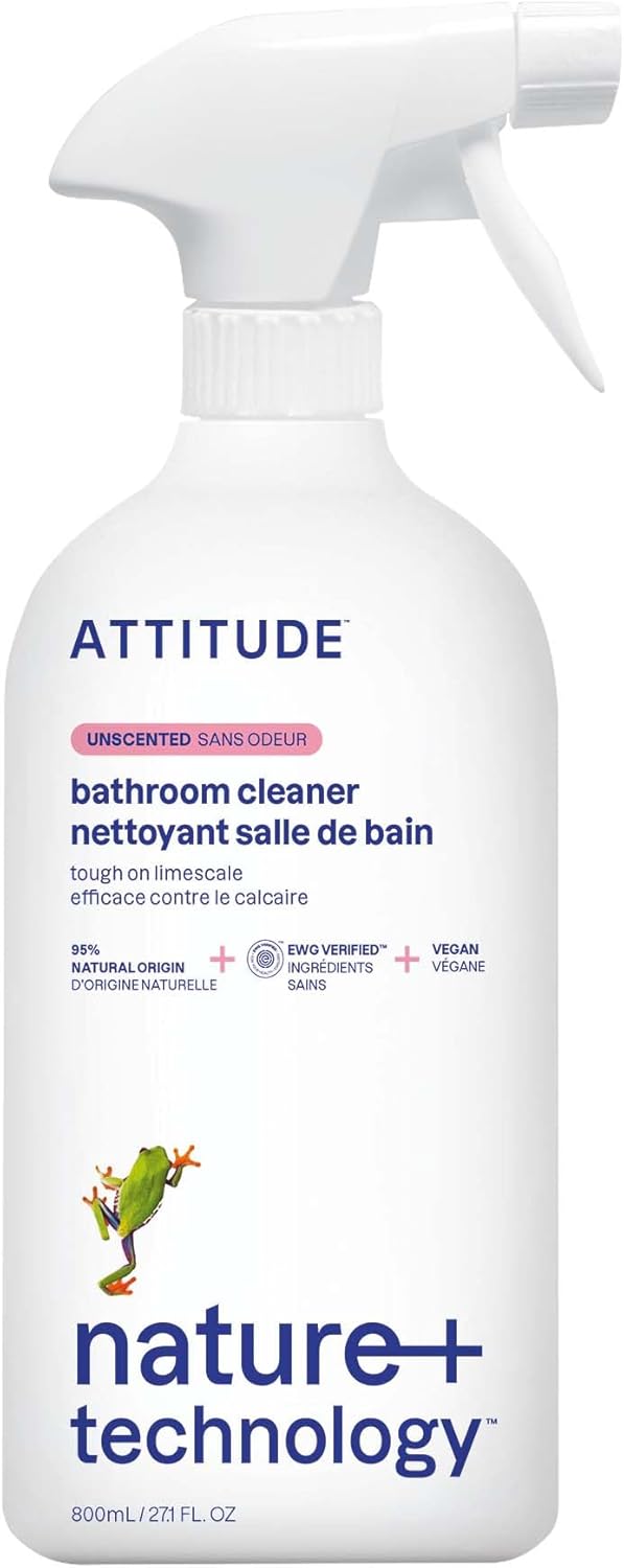 ATTITUDE Bathroom Cleaner Spray 271 Fl Oz EWG Verified Plant-Based Vegan