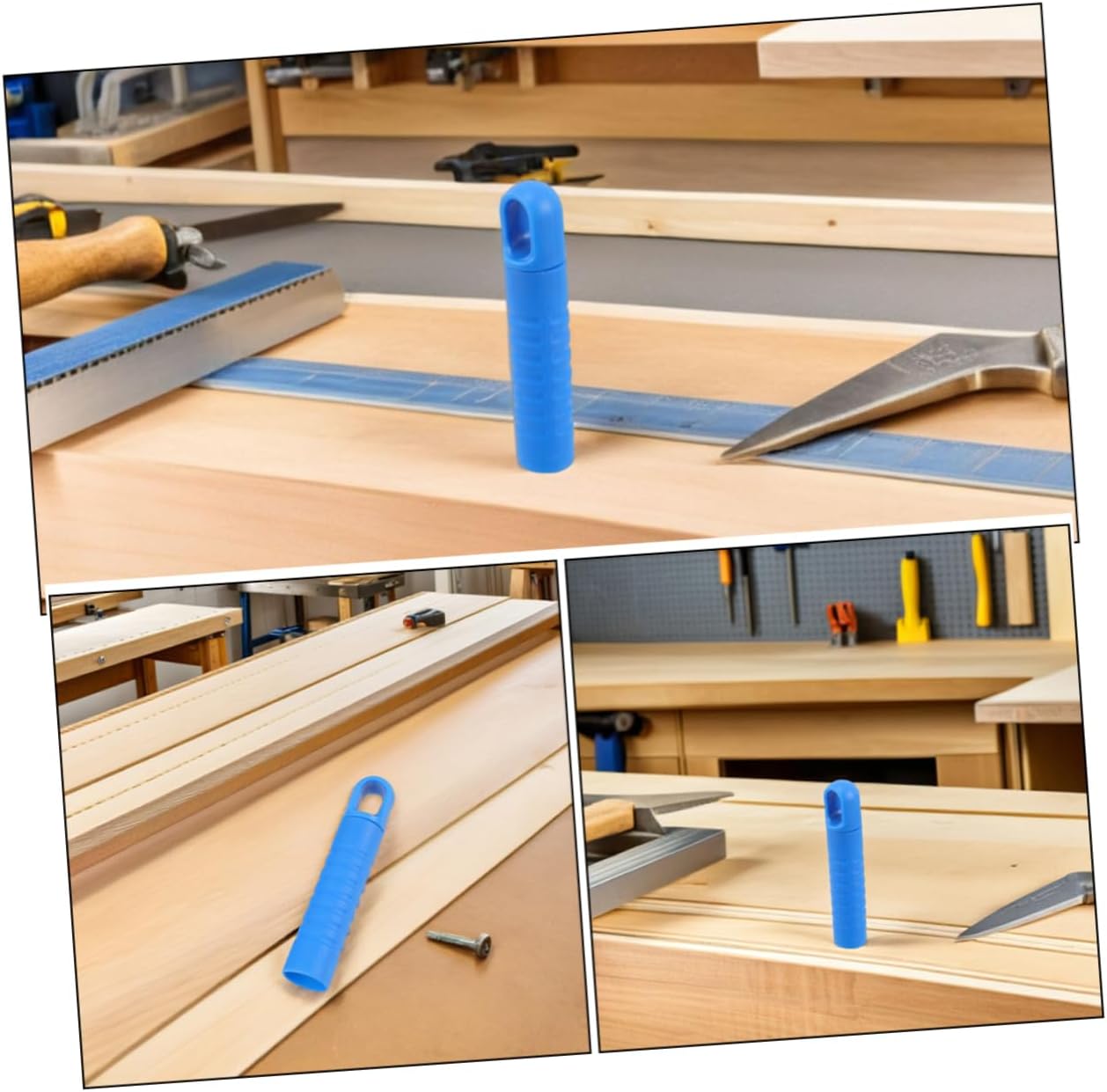 6pcs Mop Handle End Caps with Hanging Holes and Nonslip Grips