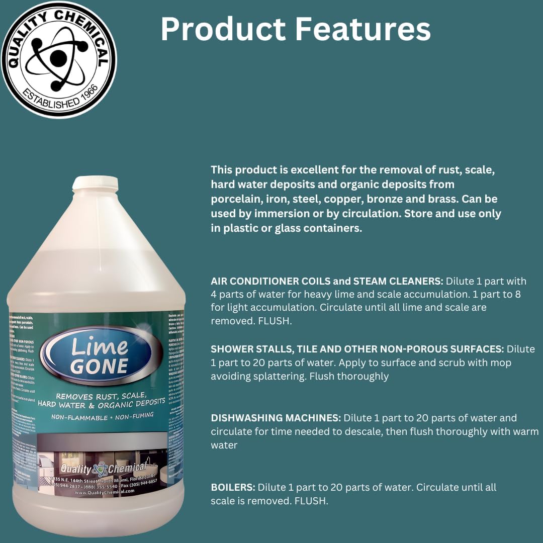 Quality Chemical Lime-Gone Remover 128 oz