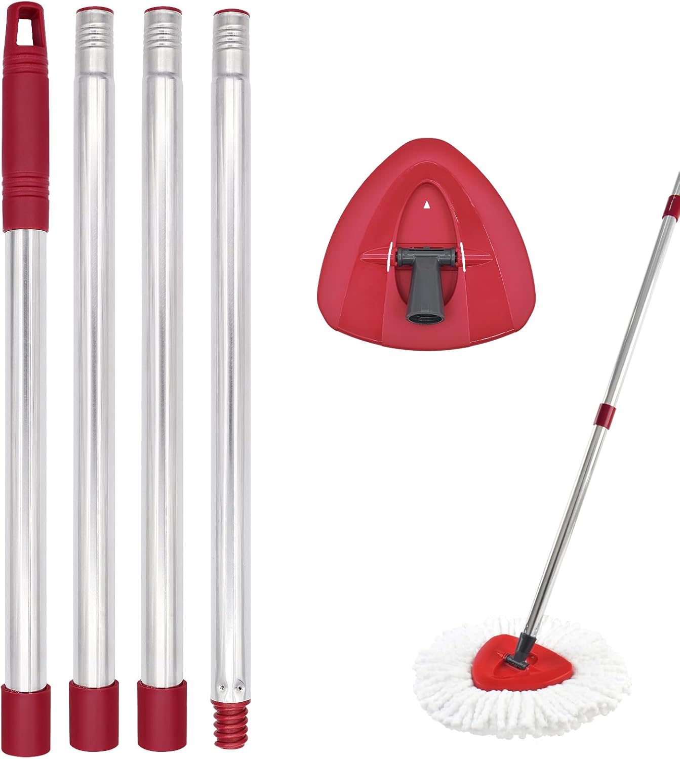 Yuunaie 4-Section Mop Handle Base Set for O Cedar