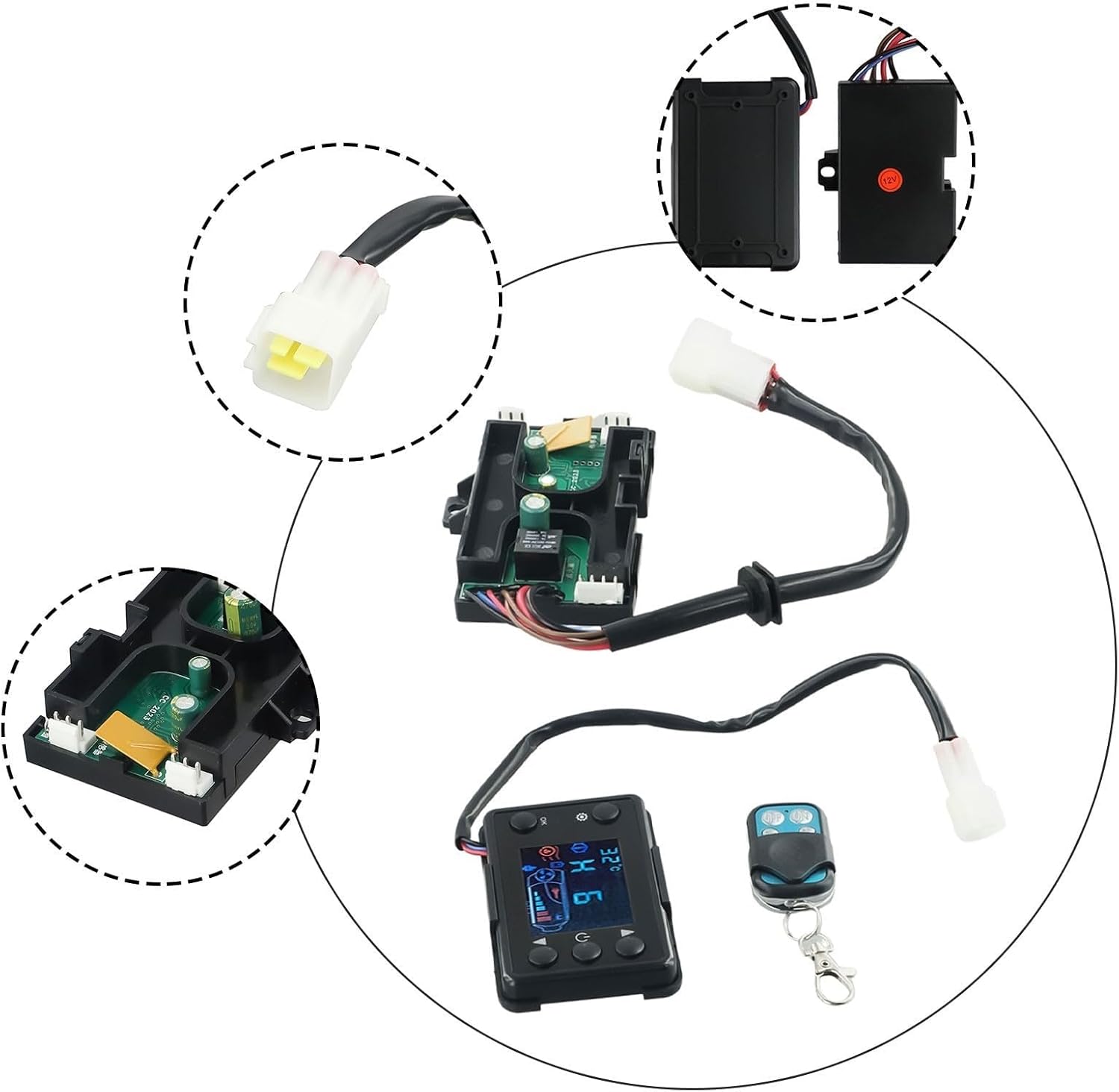 Marebm Air Heater Controller with Remote LCD Monitor Switch