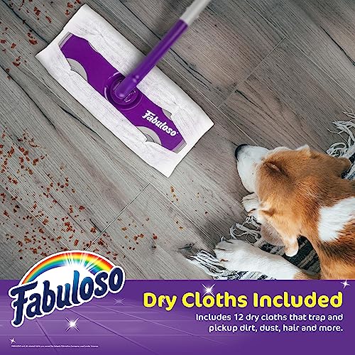 Fabuloso Dry and Wet Sweeper with 12 Dry Cloths