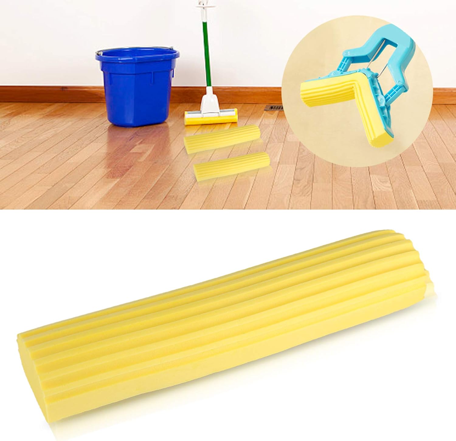 Tomotato Yellow PVA Sponge Mop Head Refill