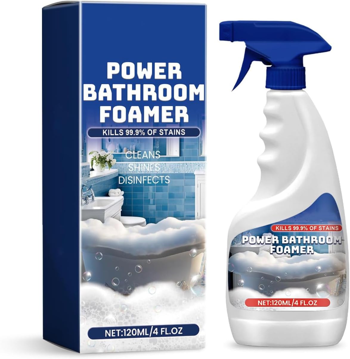 NebulaHouse Bathroom Foam Cleaner Spray 4 FL OZ