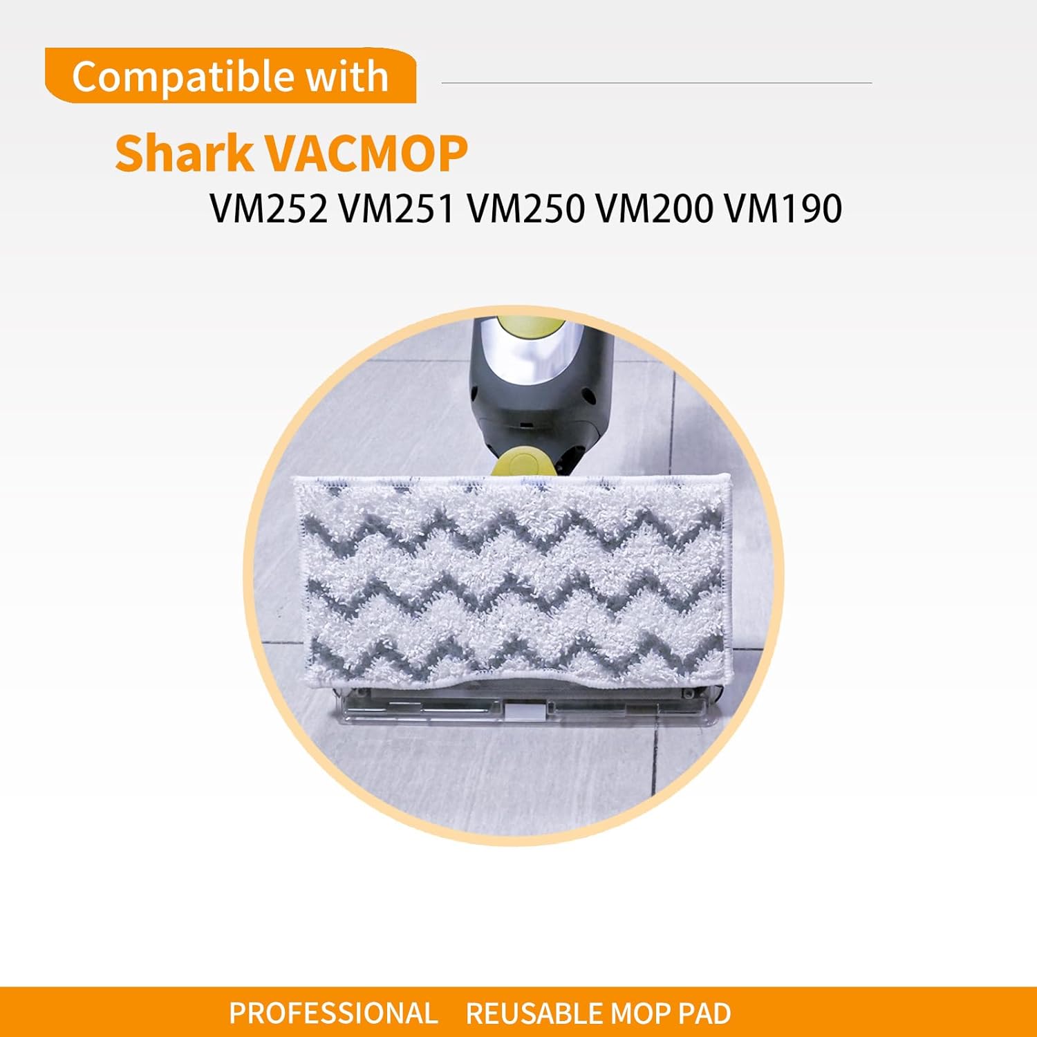 Reusable Mop Pad Refills for Shark VACMOP Models