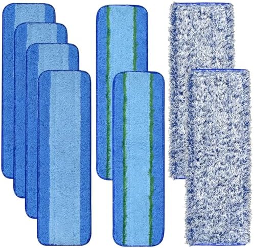 DLAIMI 8 Pack Mop Pads for Hardwood and Hard Floors