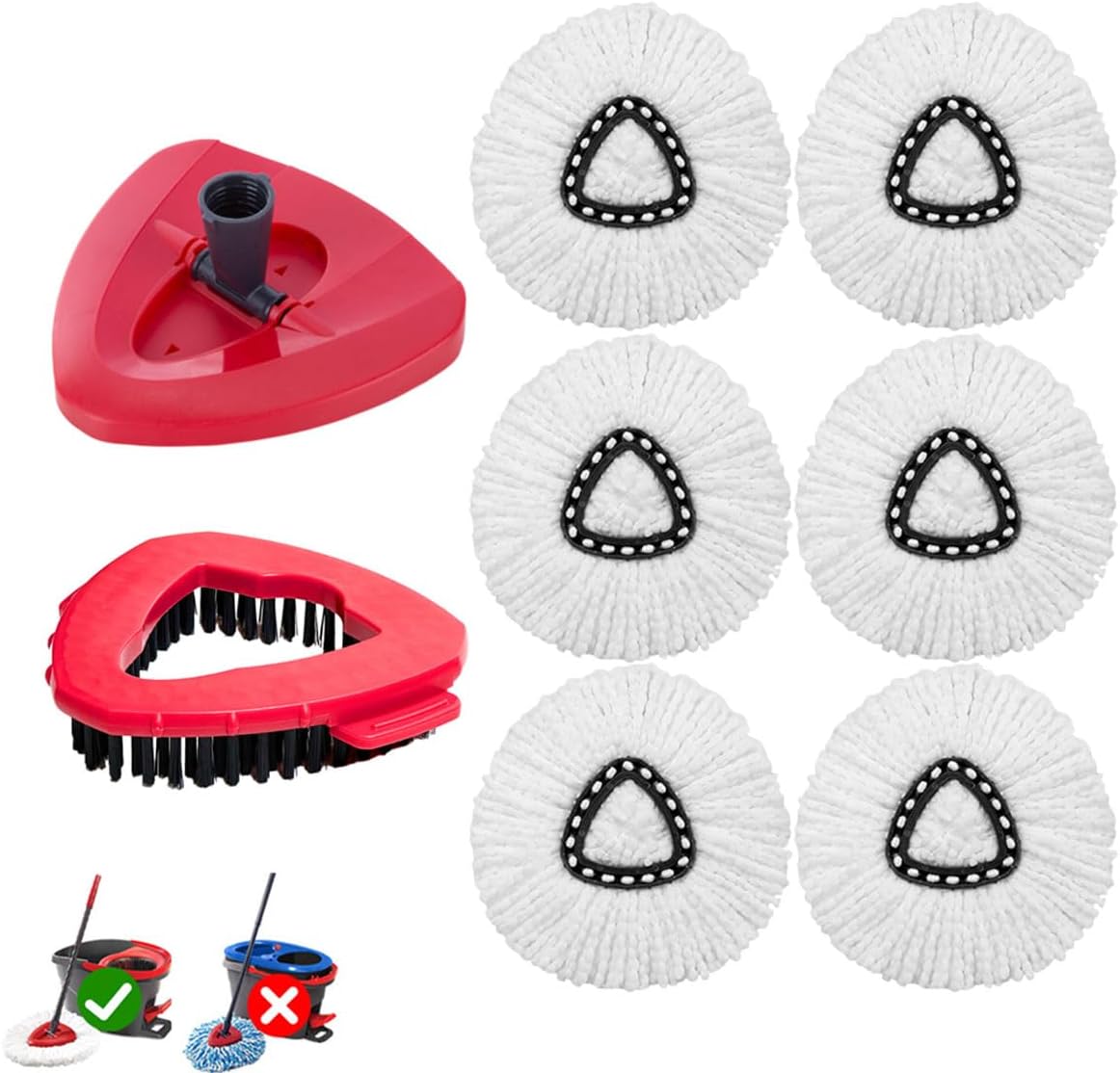 EMTK 8-Pack Reusable Mop Heads for O Cedar Easywring 1-Tank