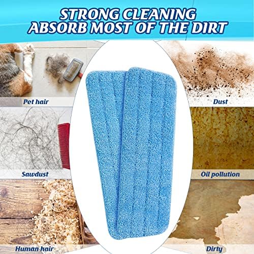 40-Pack Microfiber Mop Pads Reusable Cleaning Heads