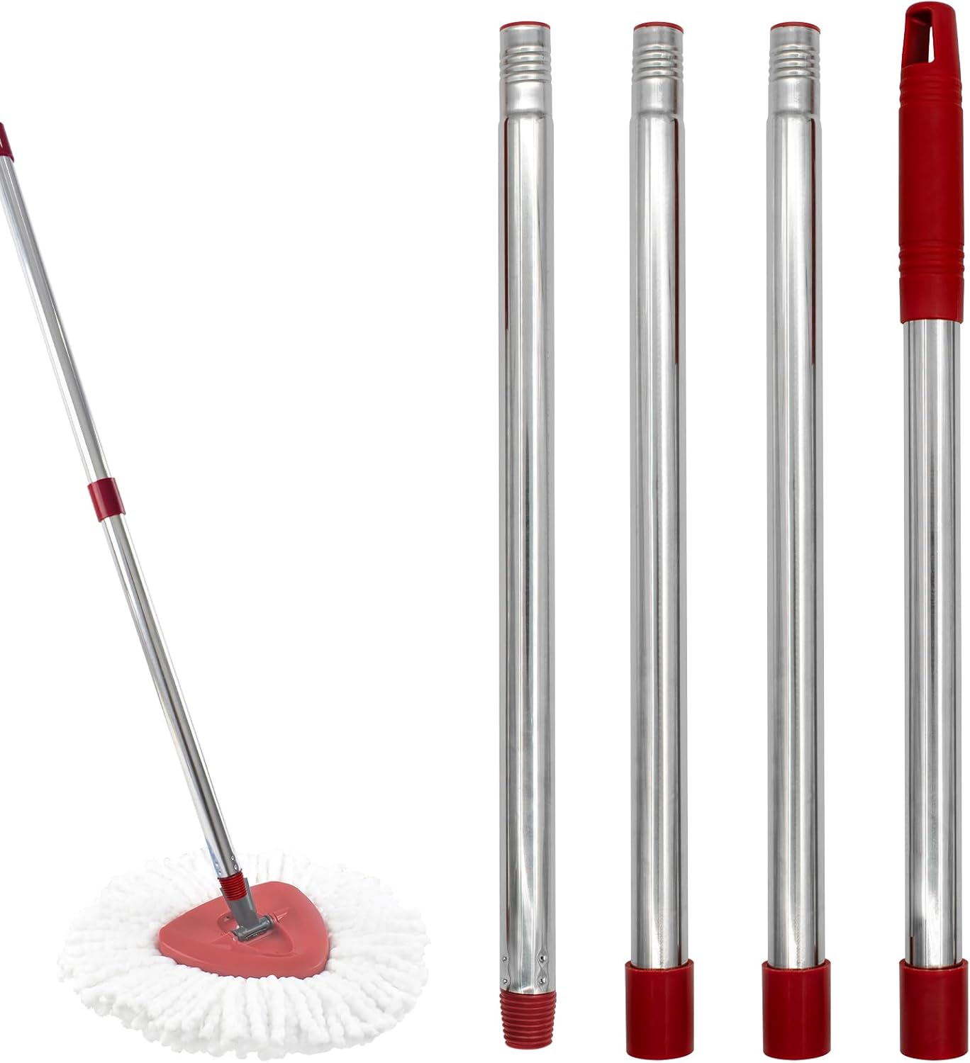 Aiyiried 4-Section Adjustable Mop Handle for O-Cedar