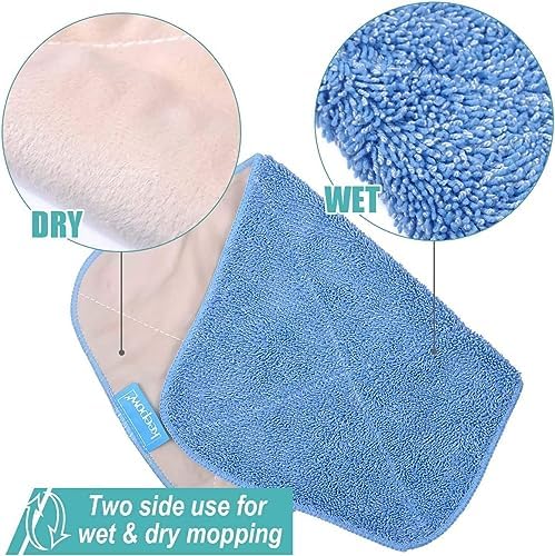 KEEPOW Microfiber Mop Refill Pads for MRSIGA Professional Mop 3 Pack