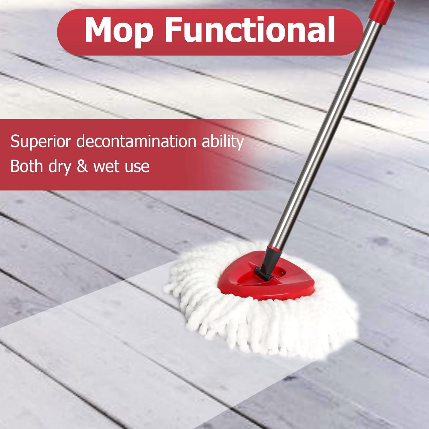 O-Cedar Spin Mop Replacement Head Set with Handle and Base