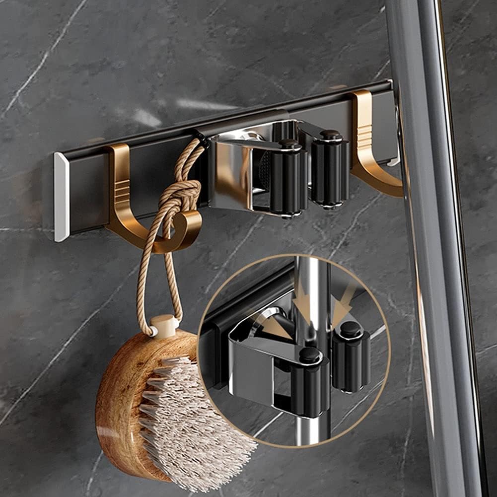 SHIJINHAO Wall-Mounted Mop Hook with Slide Mechanism