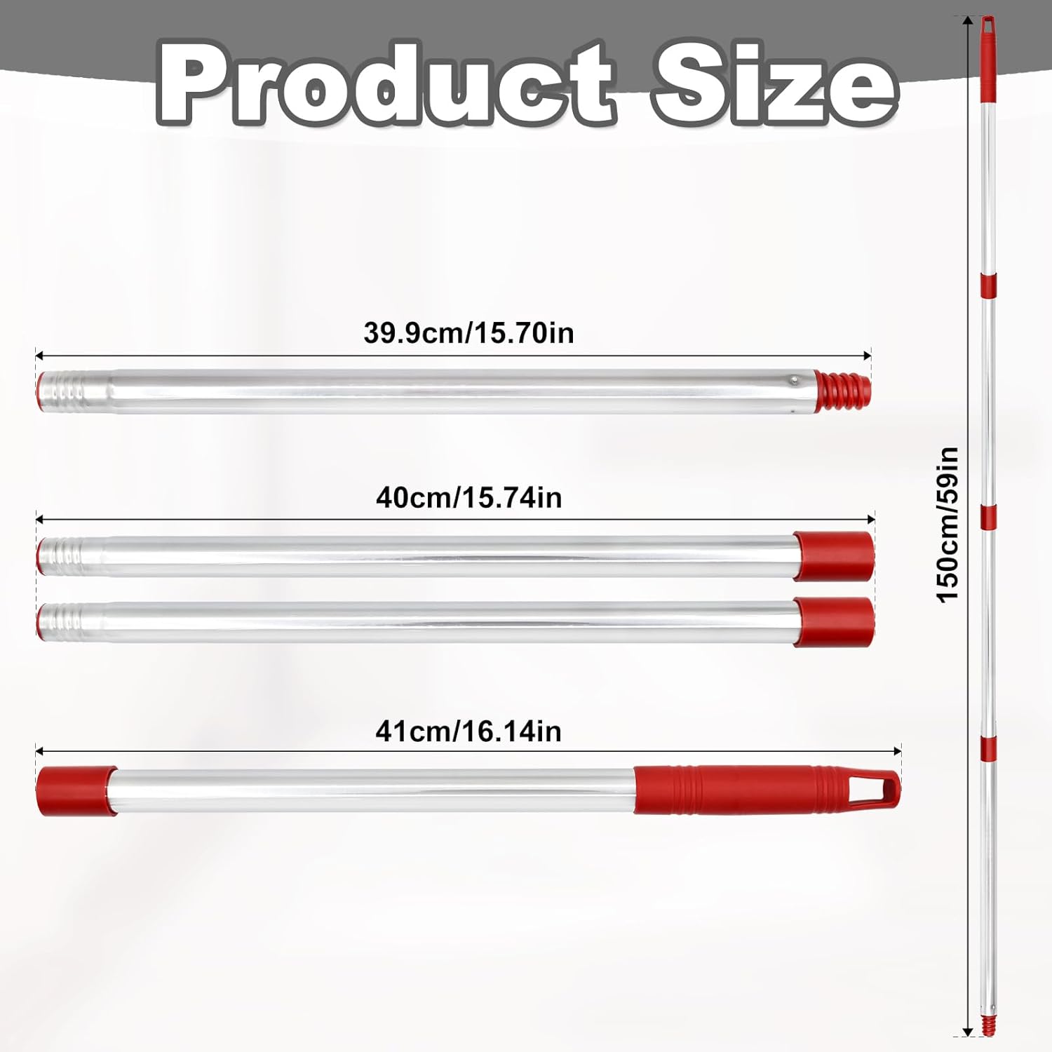 4-Section Spin Mop Handle Replacement