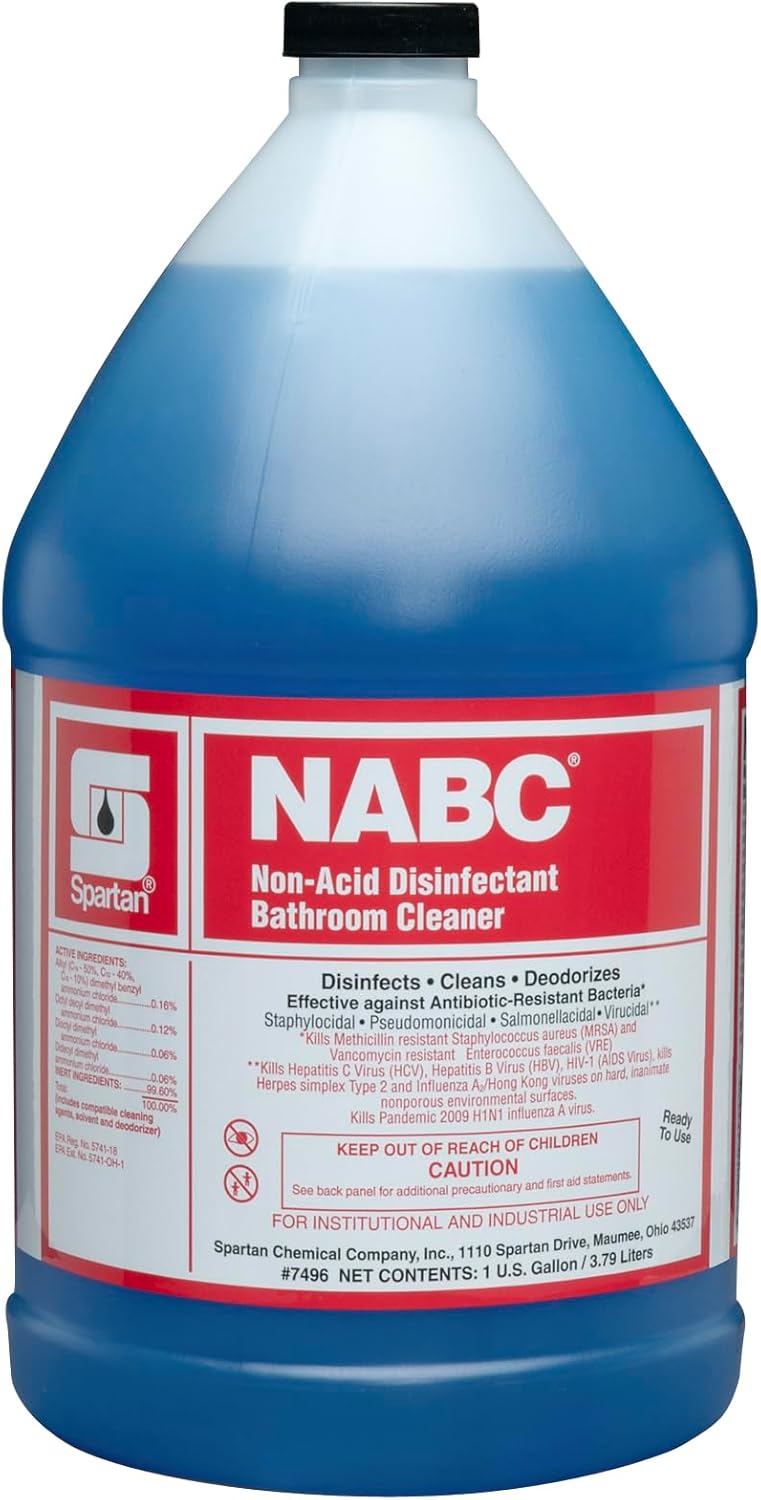 Spartan NABC Non-Acid Bathroom Cleaner 1 Gallon Case of 4