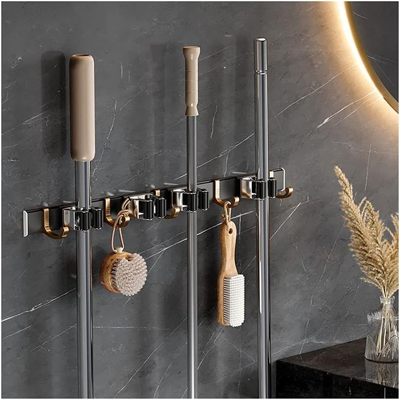 SHIJINHAO Wall-Mounted Mop Hook with Slide Mechanism