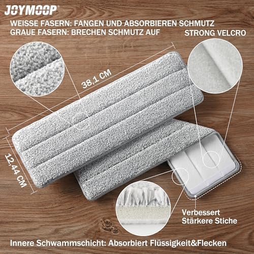 JOYMOOP 13 Mop Head Replacement with Microfiber Pad