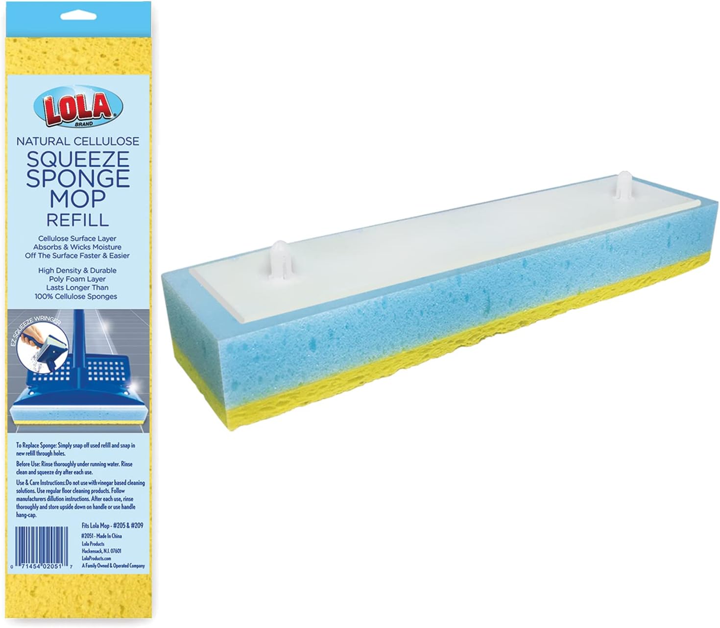 Lola Replacement Sponge Mop Head - 9 Head Foam Cellulose