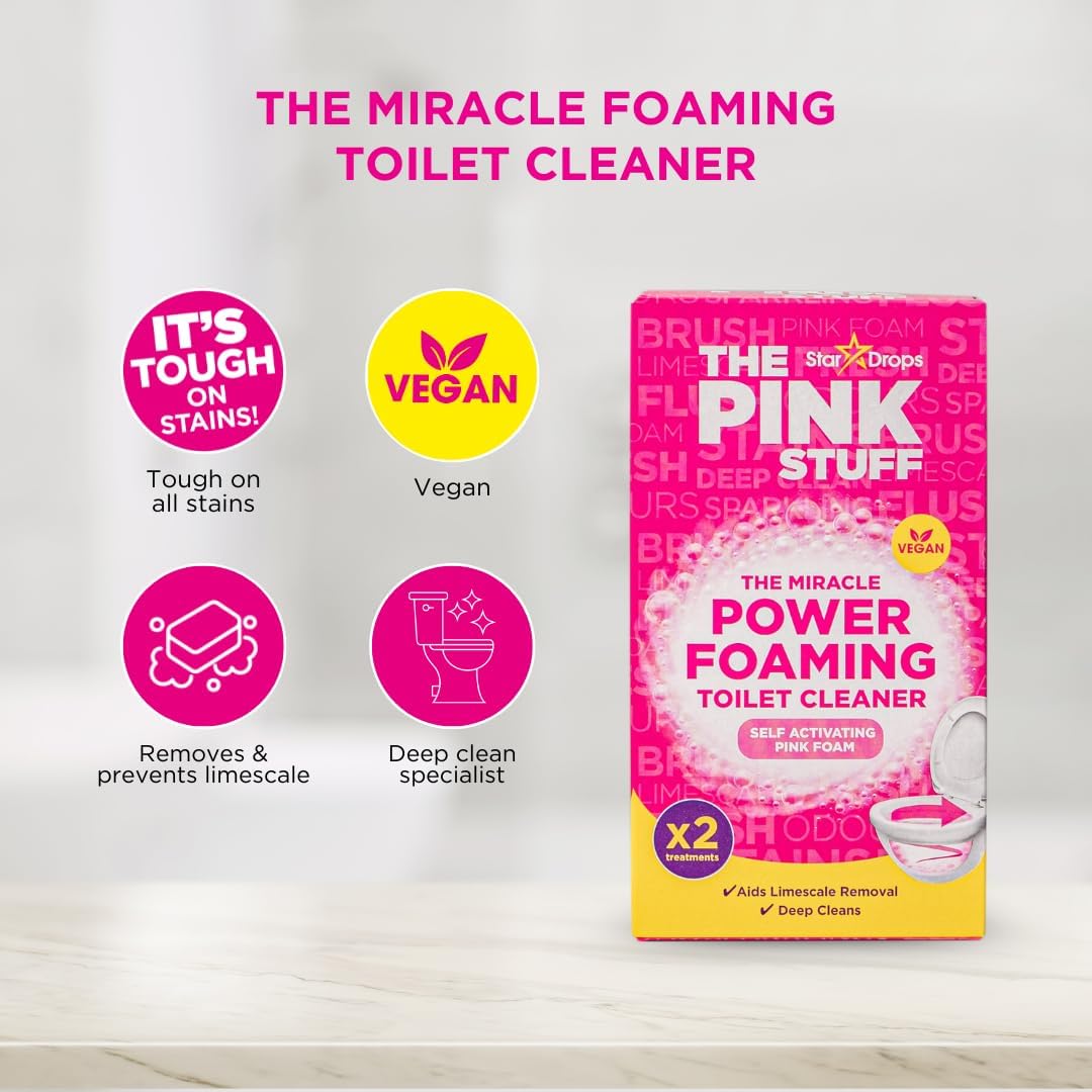 Stardrops The Pink Stuff Toilet Cleaner Foaming Power Fresh Shine and Deep Clean