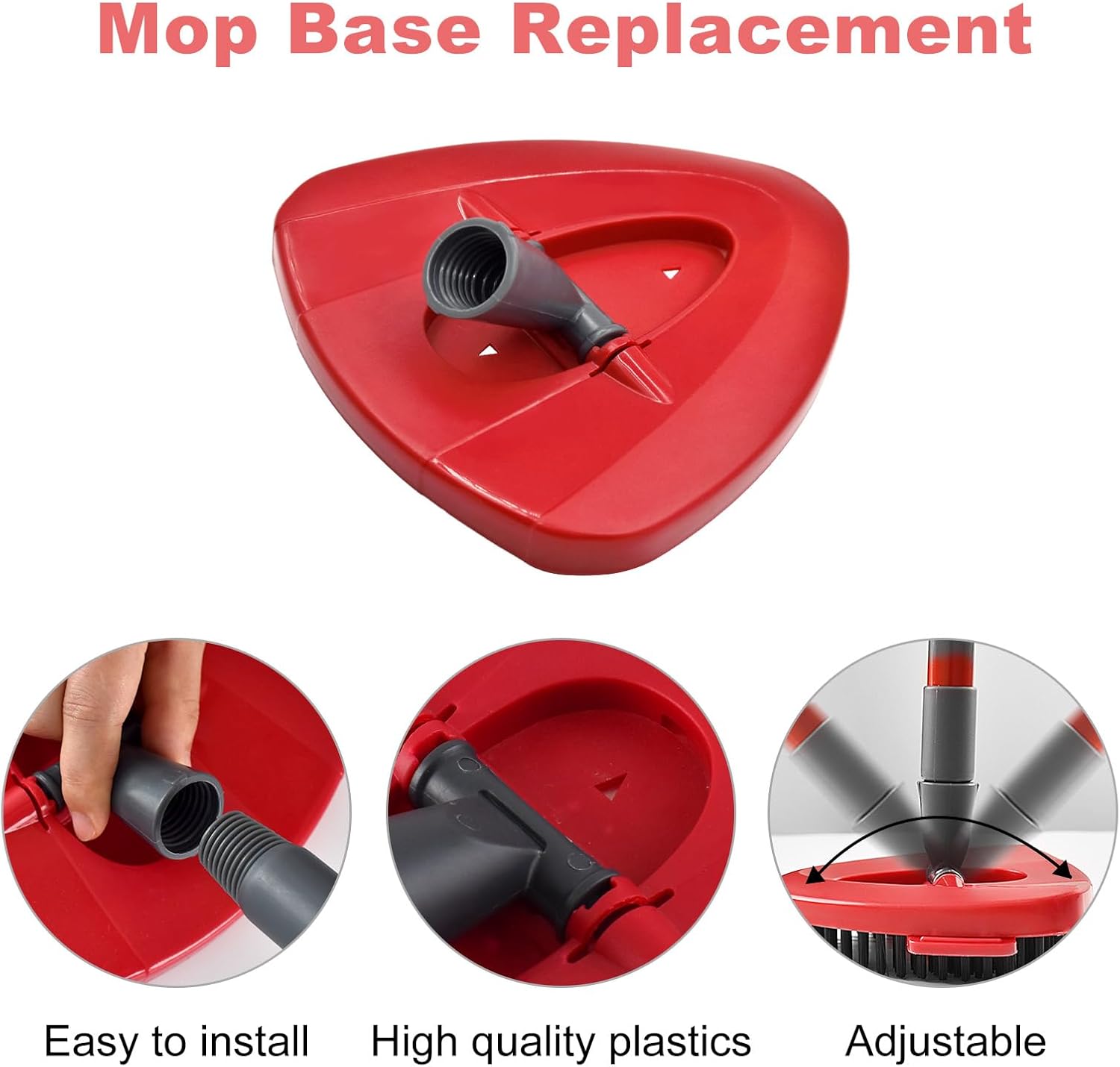 Hezane 4-Section Spin Mop Handle Base Set