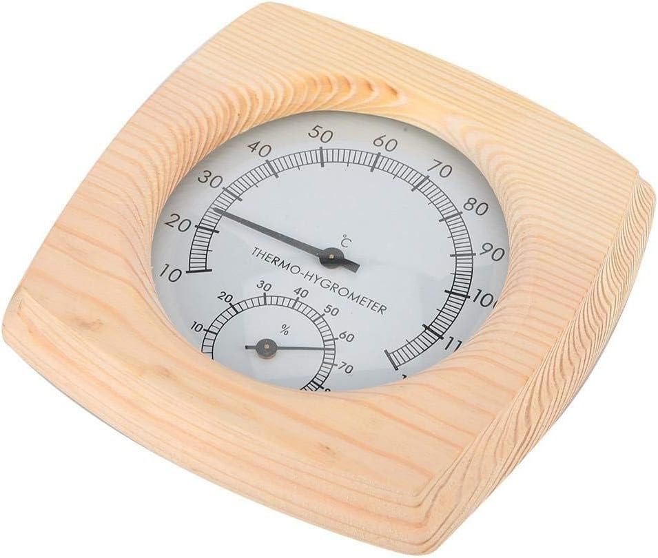 Marebm 2 in 1 Wooden Sauna Thermometer and Hygrometer