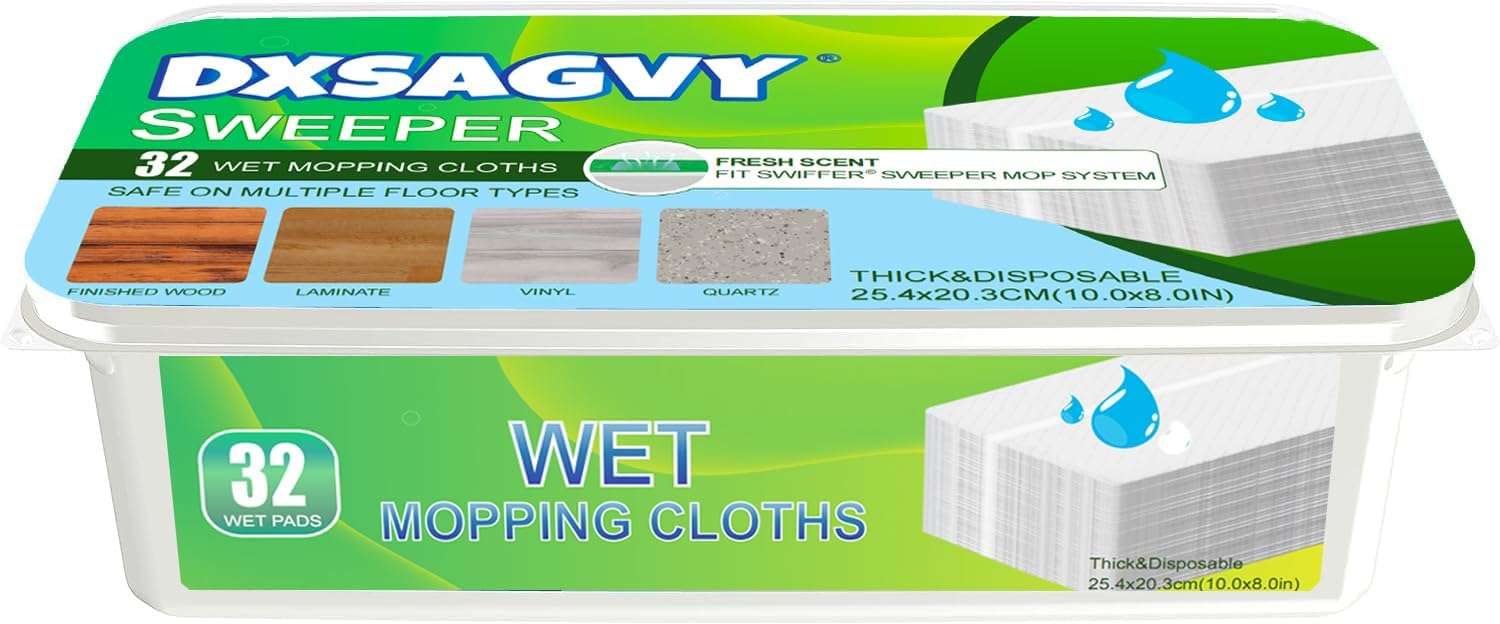 Upgraded Wet Mop Pads for Swiffer 32 Count Refills