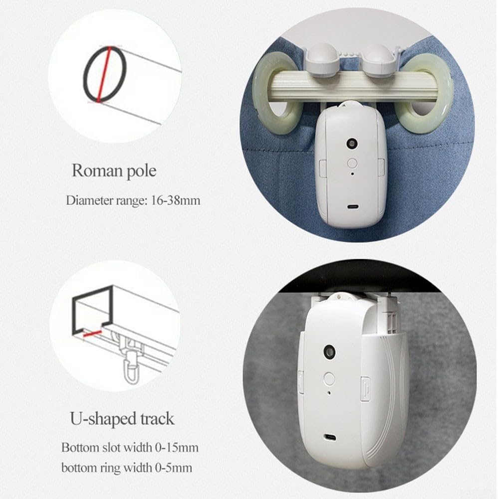 Marebm Electric Curtain Opener with Remote Control
