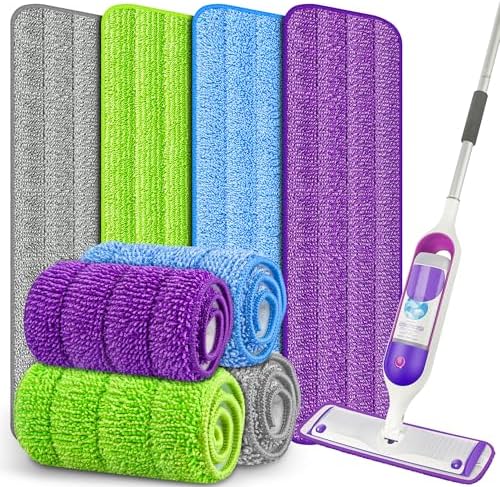 8 Pack Reusable Mop Pads for Swiffer PowerMop