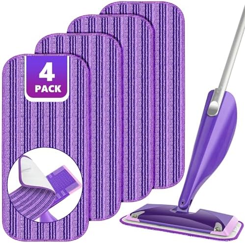 TINATONY 4-Pack Reusable Wet Jet Mop Pads