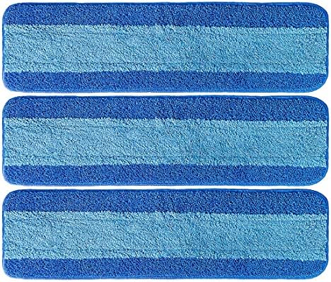 3 Pack Microfiber Mop Pads Compatible with Bona 18 Inch