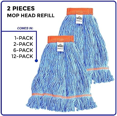 Nine Forty 2-Pack Heavy Duty Wet Mop Head Refill