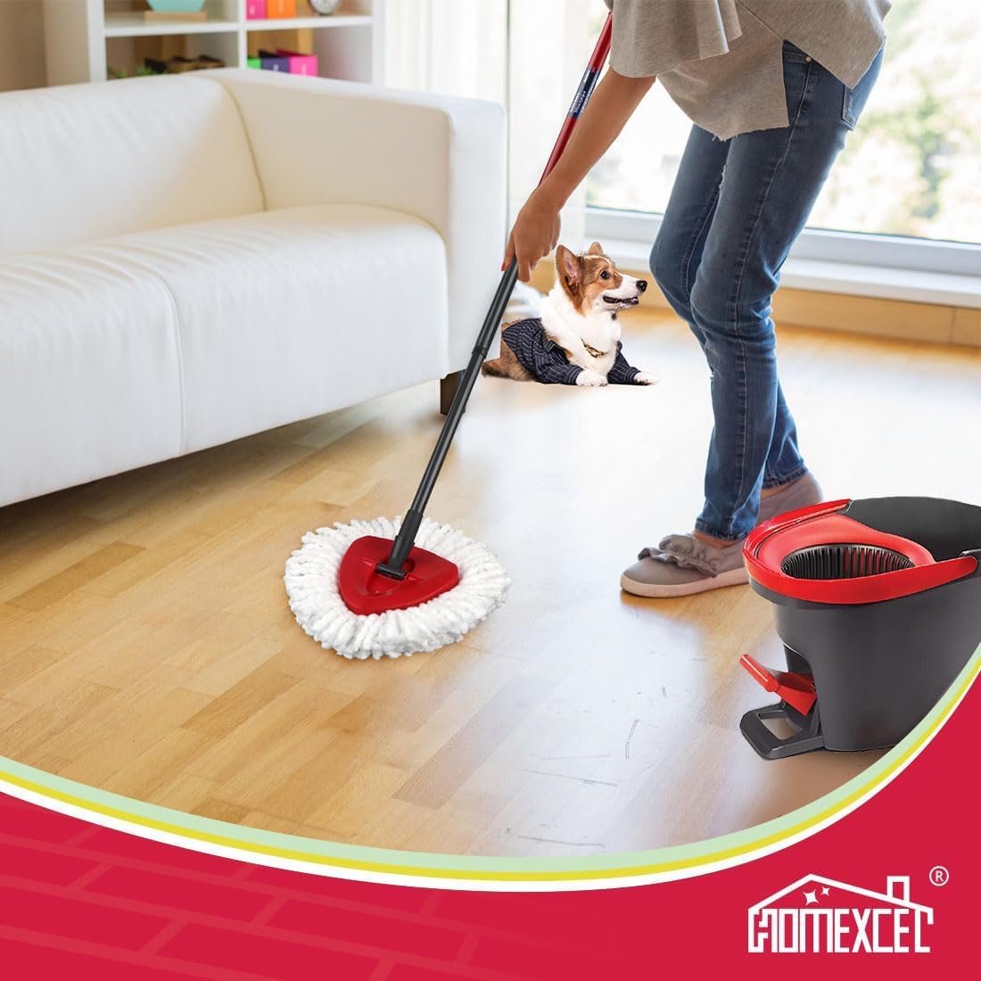 HOMEXCEL 6-Pack Mop Heads for O-Cedar EasyWring Spin Mop