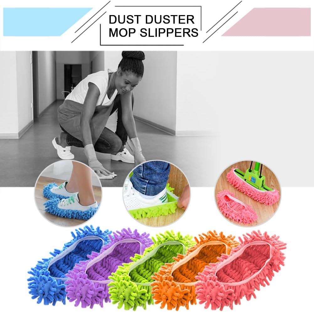 Cosywell 10 PCS Mopping Slippers for Floor Cleaning