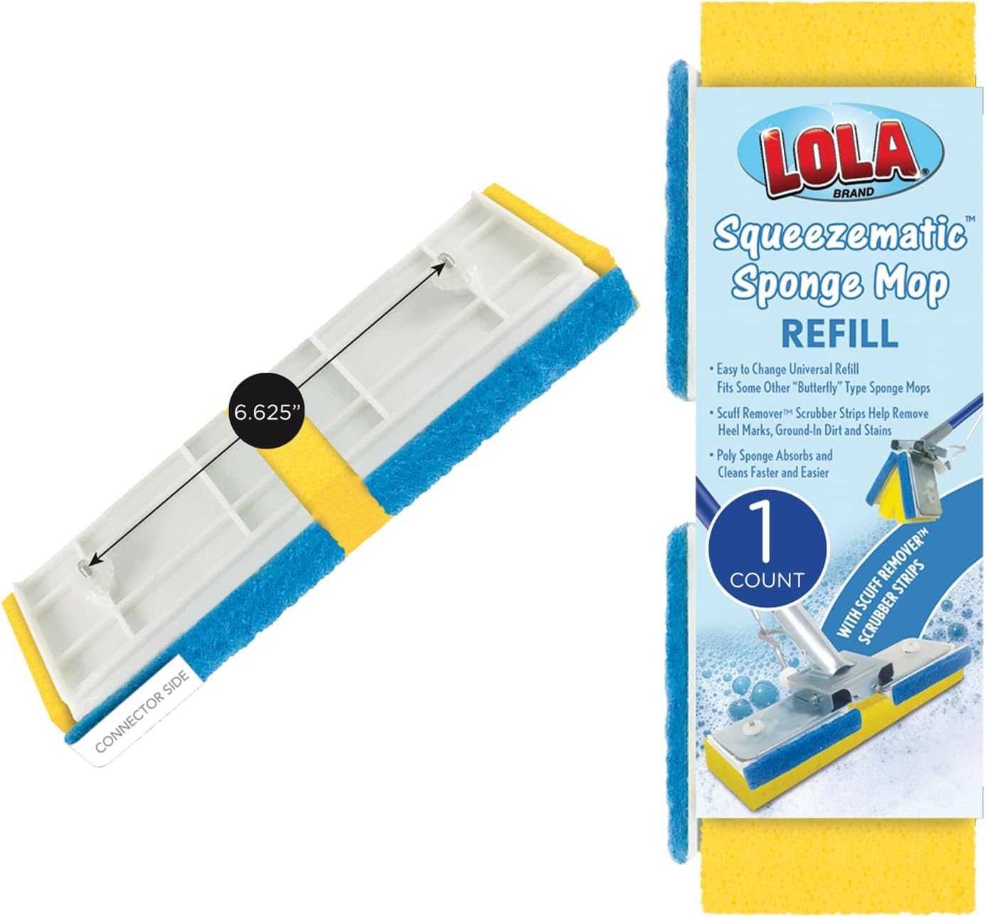 Lola Products Squeeze Matic Butterfly Sponge Mop Refill
