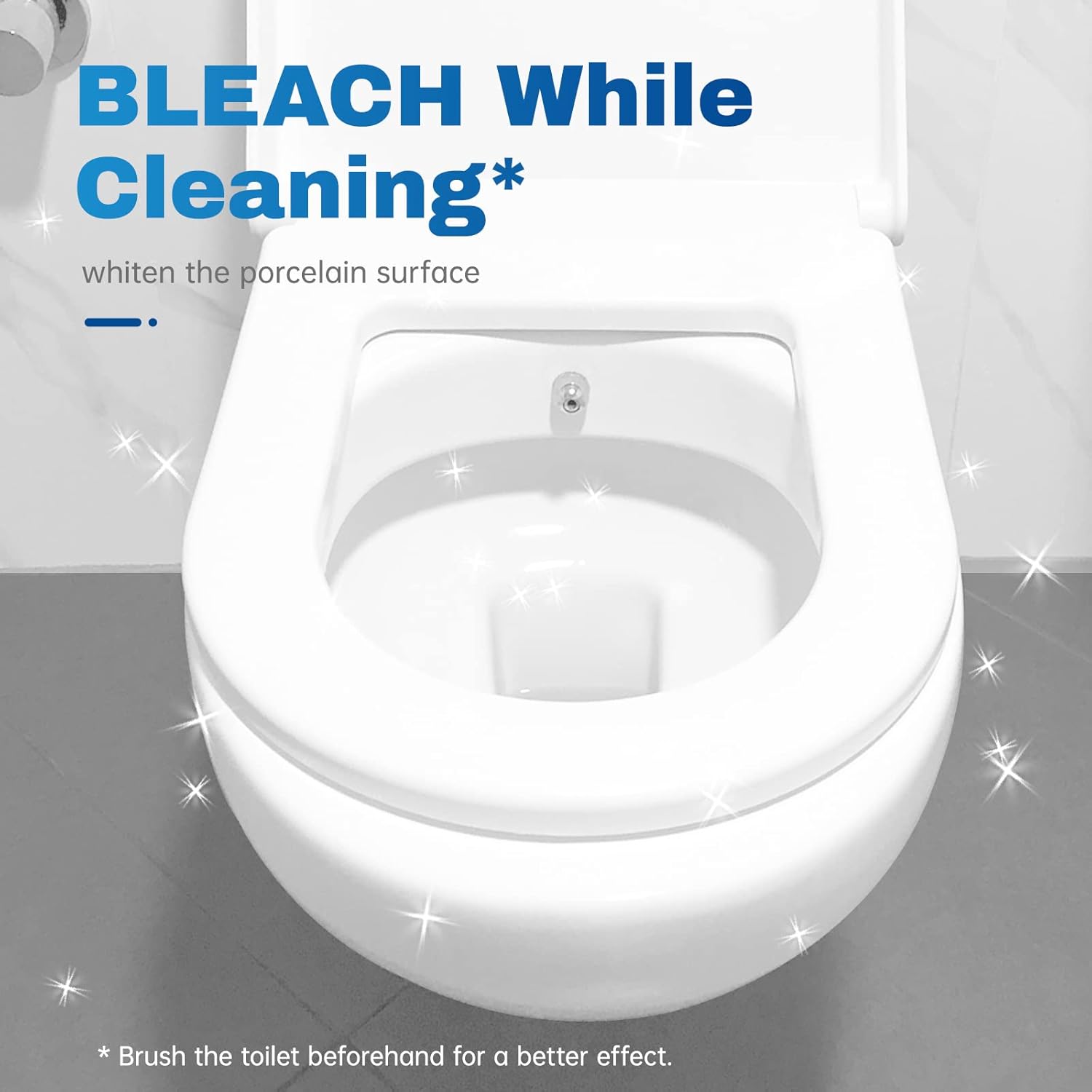 Vacplus Toilet Cleaner Tablets 20 Pack Automatic Cleaners with Bleach
