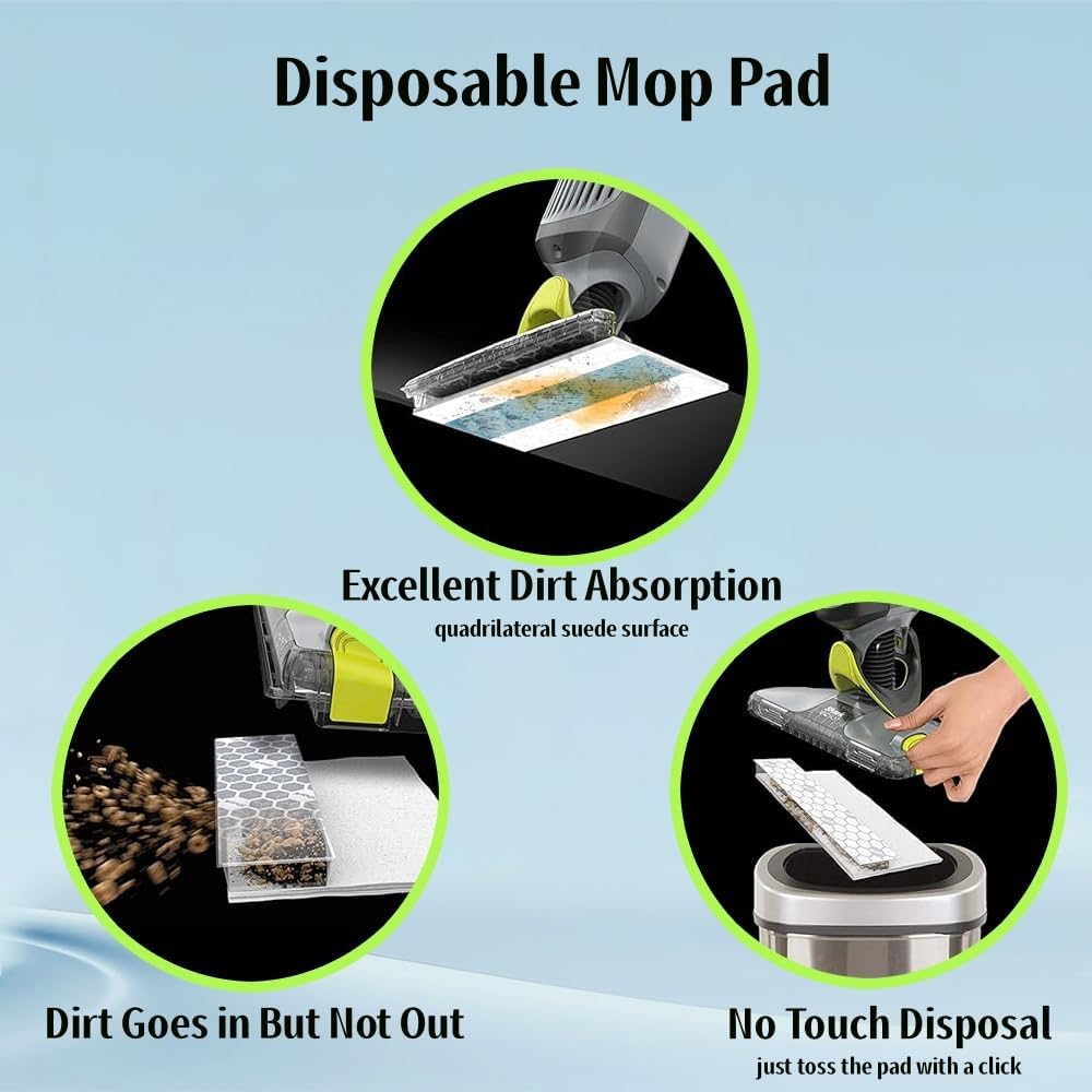KVLZ Disposable Hard Floor Pad Refills 10 Pack