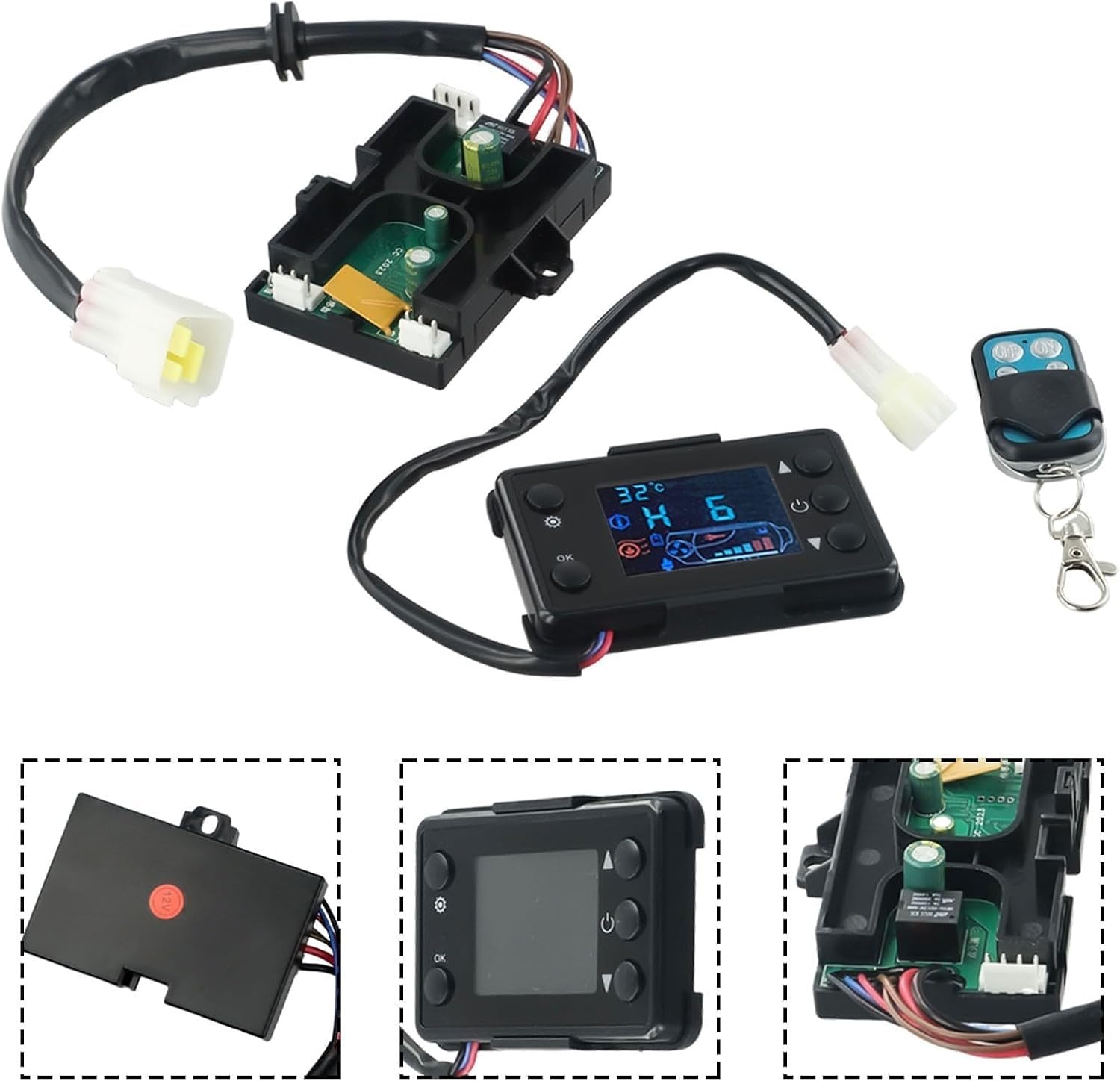 Marebm Air Heater Controller with Remote LCD Monitor Switch