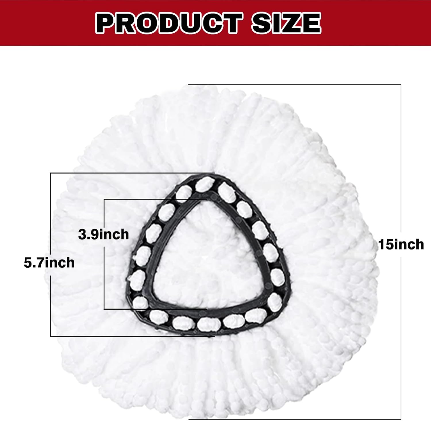 SUOSEC Spin Mop Replacement Heads 2 Pack
