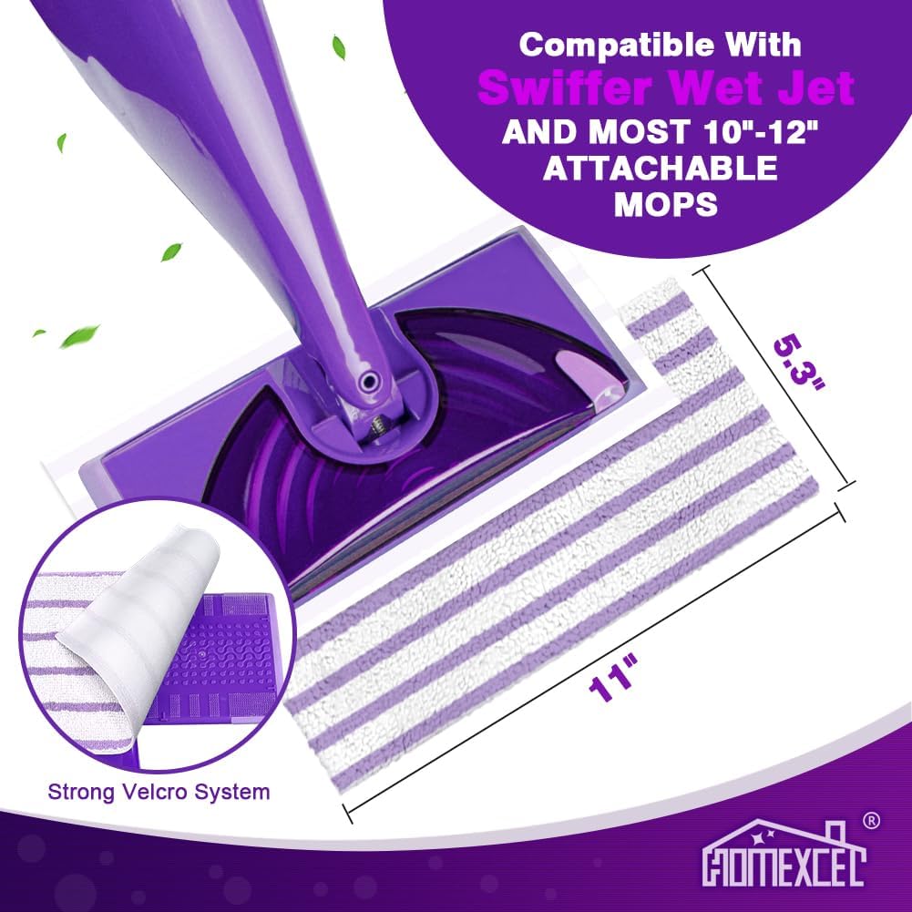 HOMEXCEL Microfiber Mop Pads 48 Count Swiffer Compatible