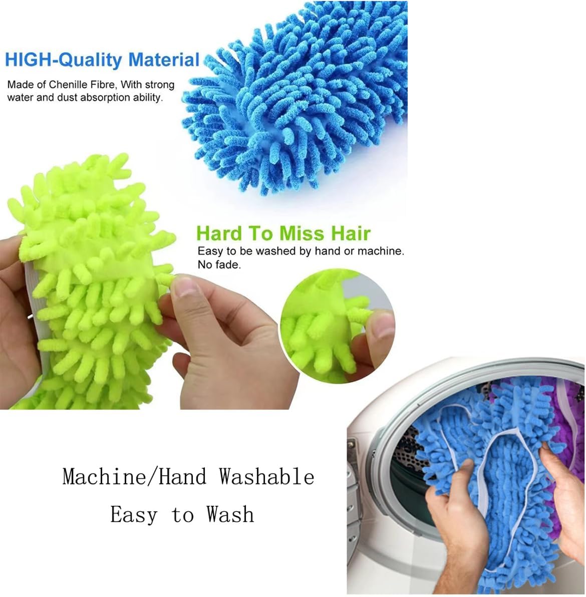 YWSHF Mop Pads Replacement 8PCS 4Pairs for Swiffer Sweeper