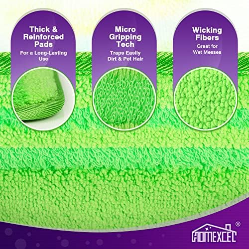 HOMEXCEL Microfiber Mop Pads Refill Pack of 4
