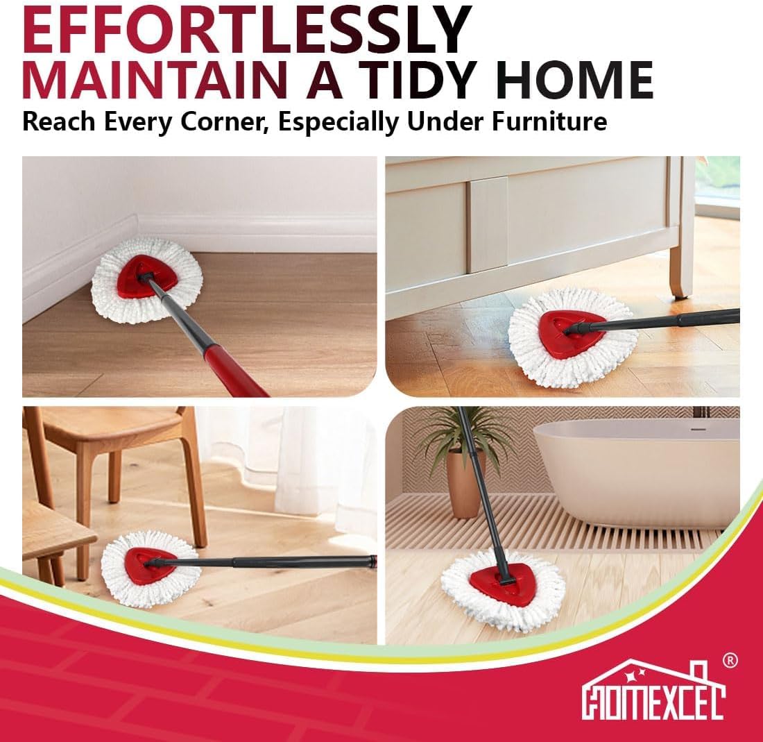 HOMEXCEL 6-Pack Mop Heads for O-Cedar EasyWring Spin Mop
