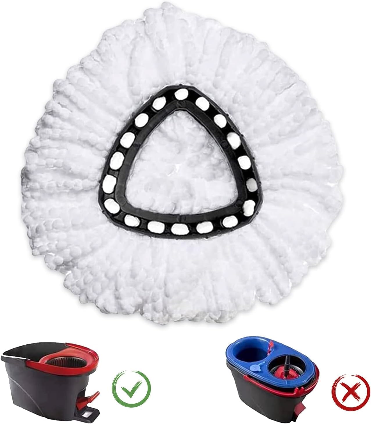 4 Pack Microfiber Mop Heads for O-Ceda EasyWring Spin Mop