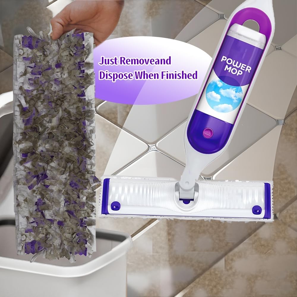 Disposable Mop Pads for Swiffer PowerMop - 15 Count Replacement Refills