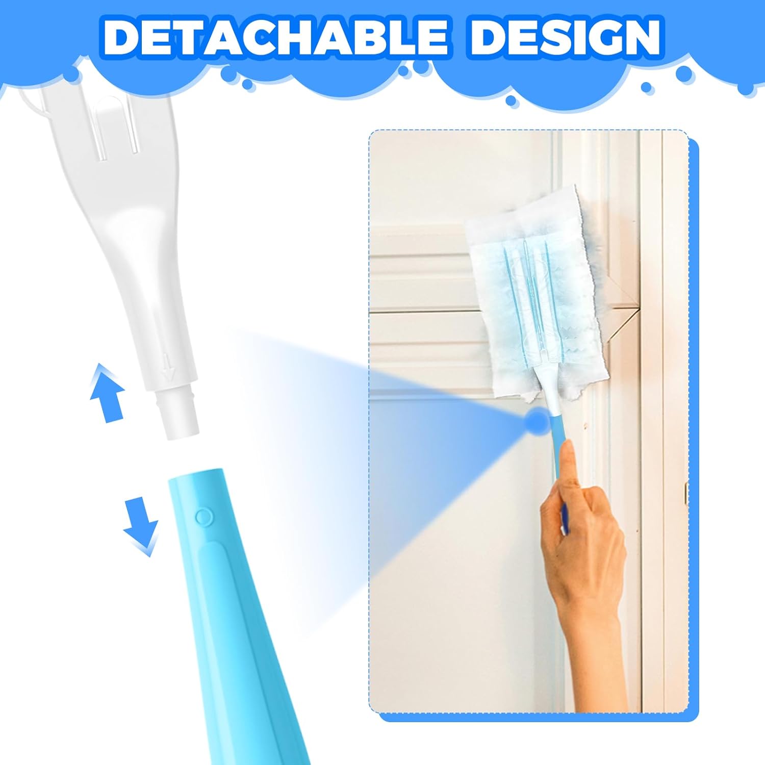 LYASIL 3PCS Replacement Duster Handles