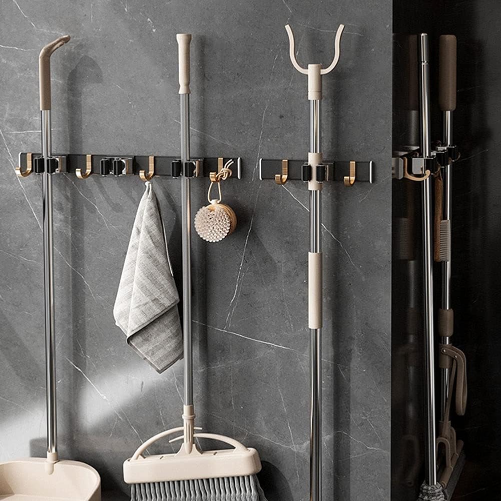 SHIJINHAO Wall-Mounted Mop Hook with Slide Mechanism