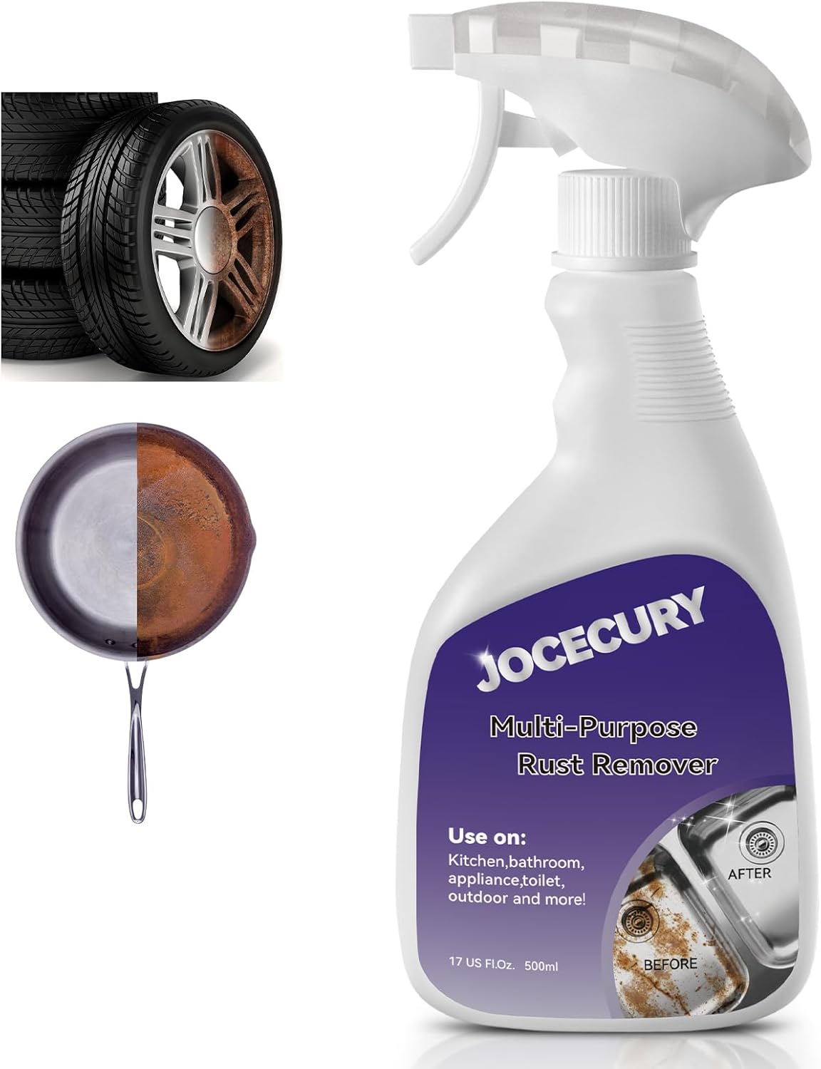 Jocecury 500ML Stainless Steel Rust Remover
